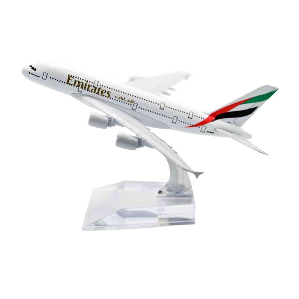 Emirates Airbus, Diecast Metal Aircraft Model With Plastic Stand