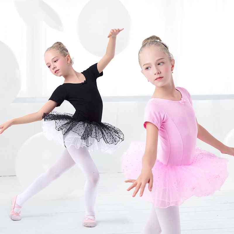 Les costumes de tutu de ballet pour filles s'habillent avec des tutus à pois pour la gymnastique, la danse