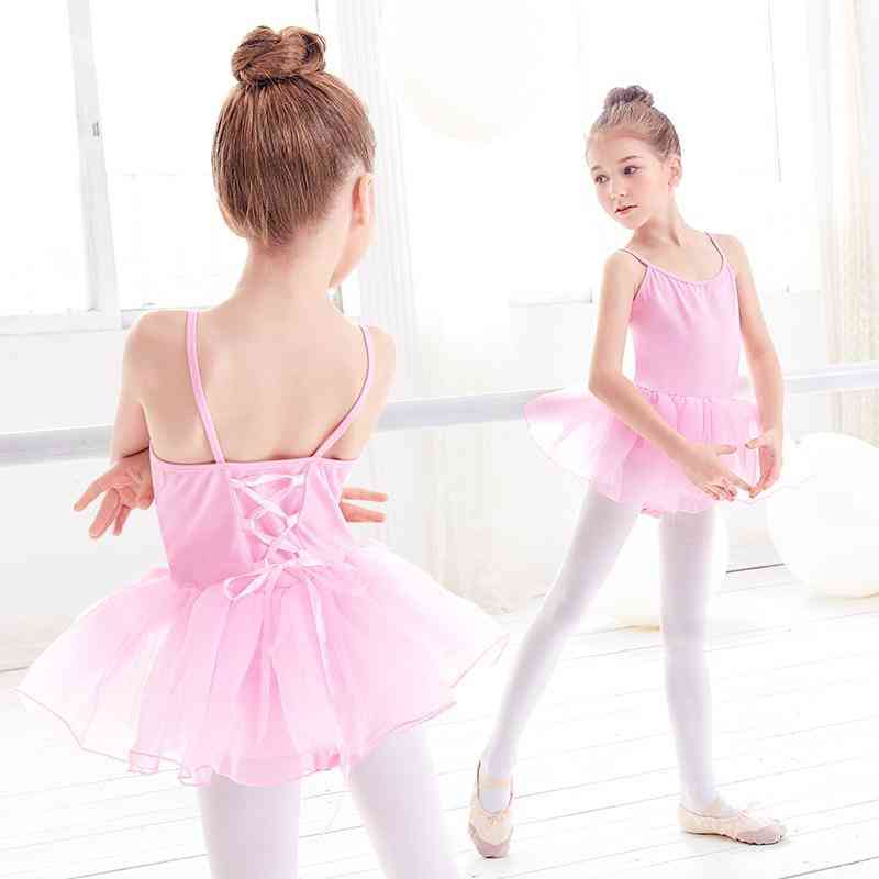 Dievčenské baletné kostýmy tutu šaty s dot tutus pre gymnastiku, tanec