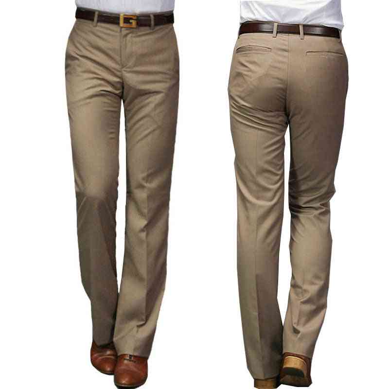 Men Summer Straight Suit Pant, Formal Feet Trousers