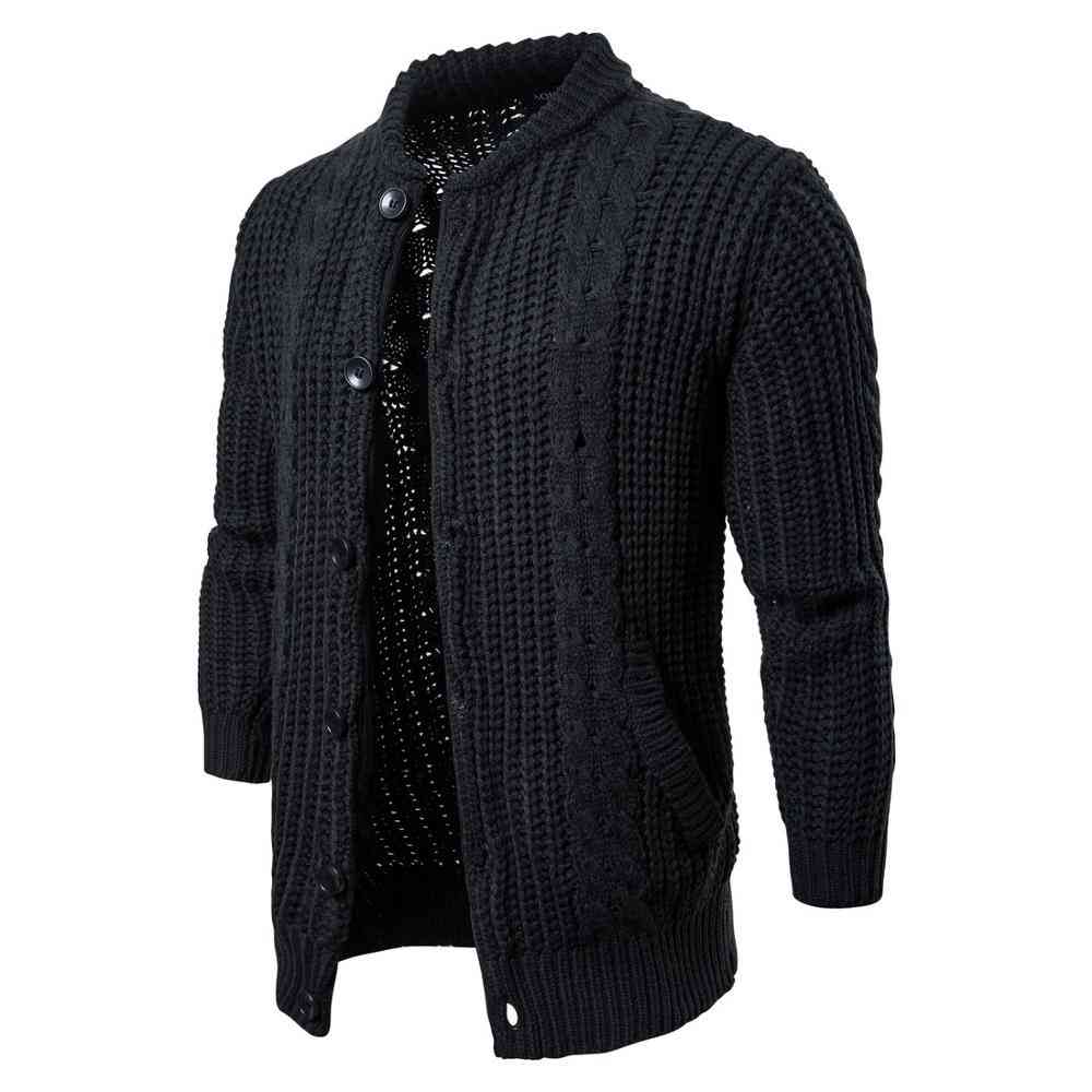 Suéter de algodón para hombre, pulóveres abrigo con cuello en o