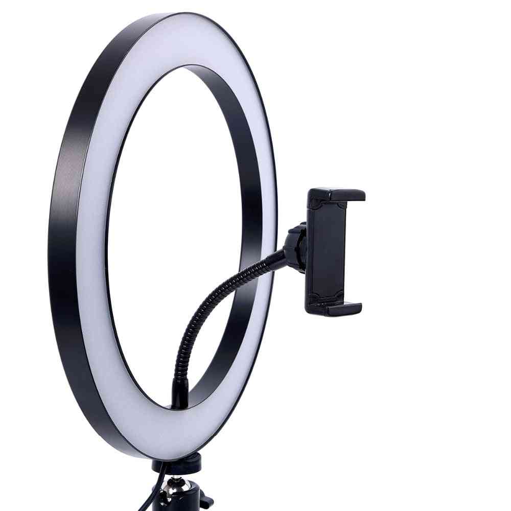 Prstenasta svjetiljka za telefon s kamerom od 26 cm sa stolnim stativima