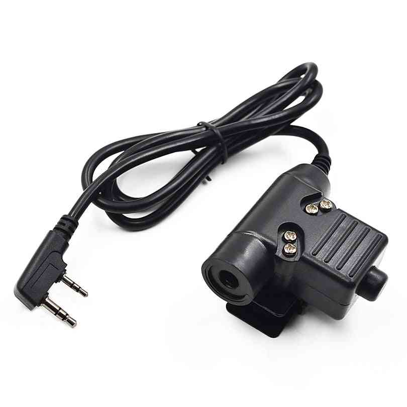 U94 Ptt Cable Plug Headset Adapter For Kenwood Baofeng
