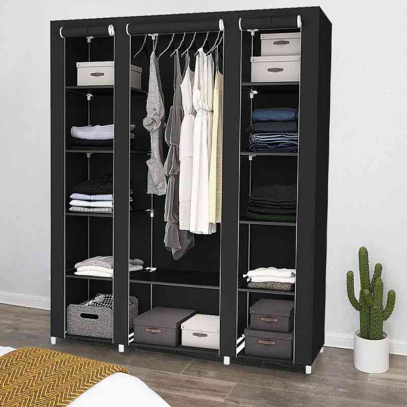 Non-woven Cabinet Fold Portable Storage Furniture Anti Dust Closet
