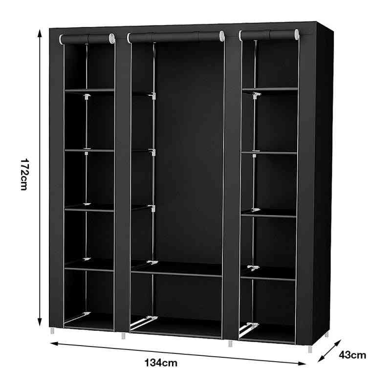 Non-woven Cabinet Fold Portable Storage Furniture Anti Dust Closet