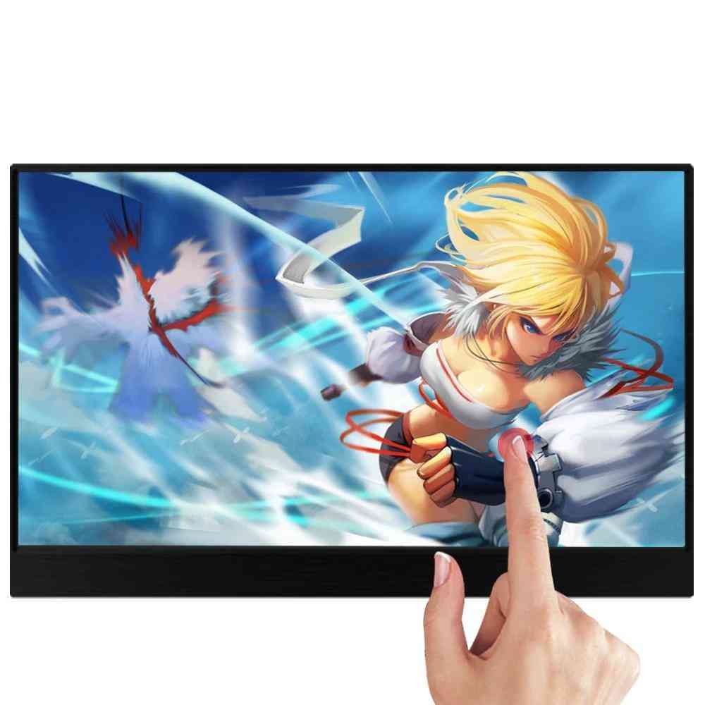 Tragbarer Touchscreen HDR IPS Gaming Monitor, USB Typ C HDMI für Telefon / Laptop / Desktop