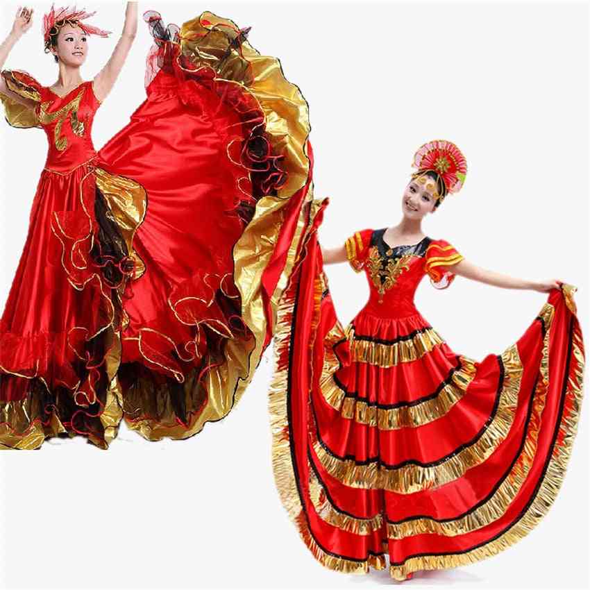 Spain Flamenco, Flower Chorus, Stage Dance Costumes, Skirts