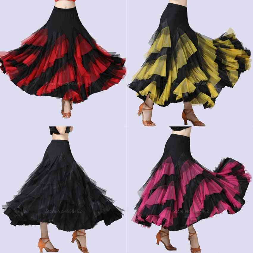 Flamenco Waltz, Ballroom Layered, Swing Dancing Costume, Skirts