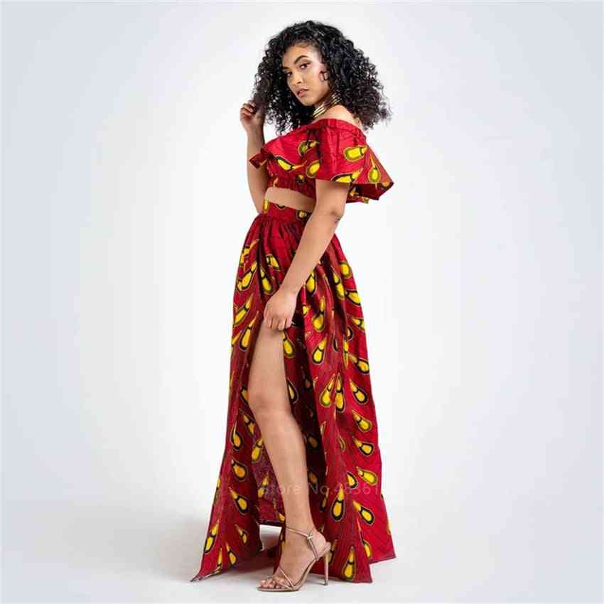 Ankara-tyyliset afrikkalaiset vaatteet dashiki-printtihameet