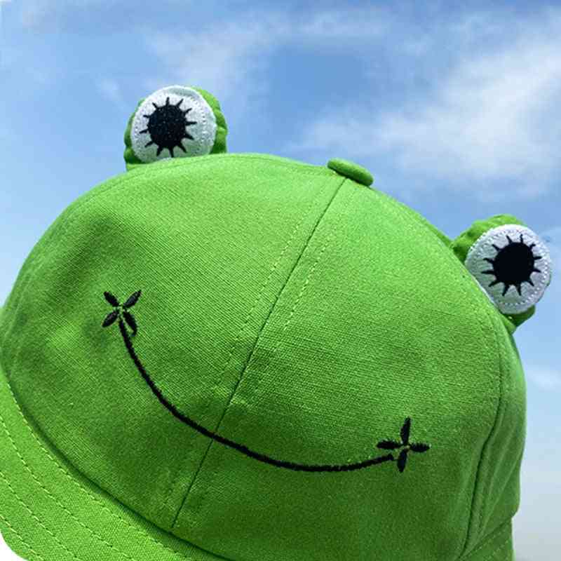 Letný, jesenný obyčajný klobúk s klobúkom v štýle žabej módy