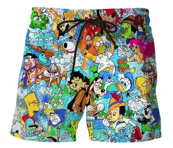 3d Printed Stoned, Toons 90s Cartoon, Summer Casual Shorts, Women