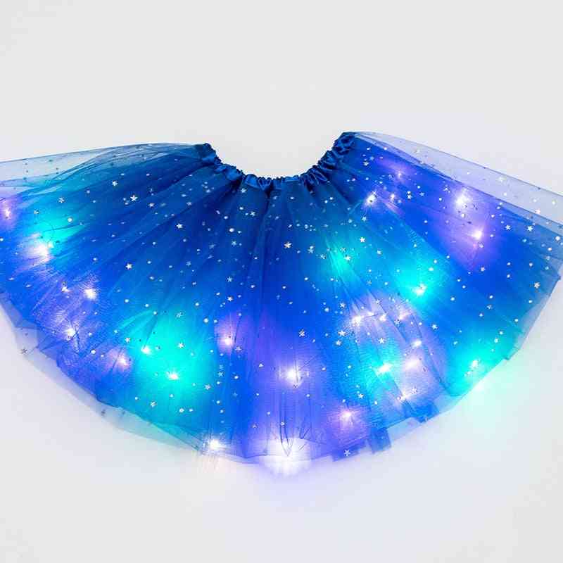 Led Glowing, Light Star, Short Mini Skirt