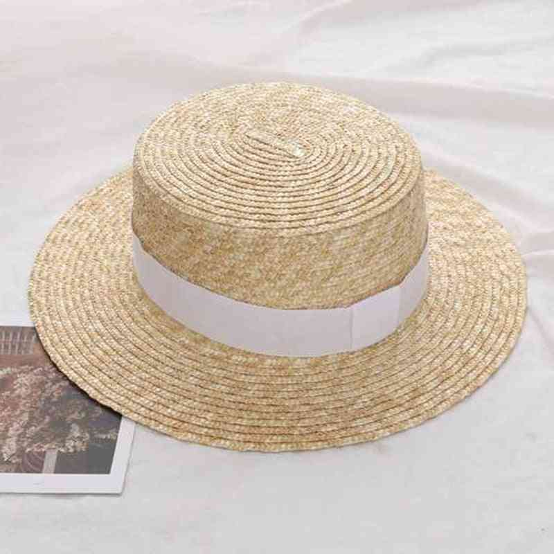 дамска сламена шапка с широки периферии, модни шапки paille дамски слънчеви шапки