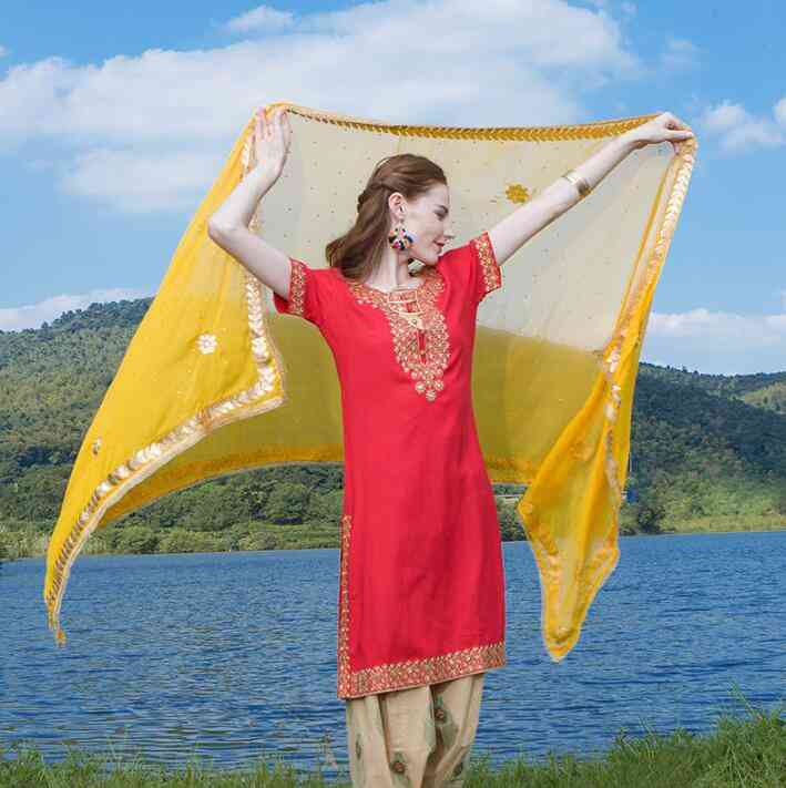Jarní a letní indický šátek