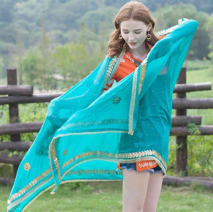 пролетен и летен индийски шал