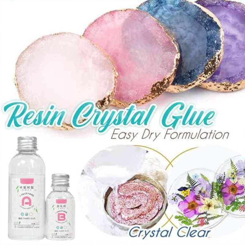 Transparent Crystal Clear, Epoxy Resin Glue Kit For Diy Jewelry Crafts