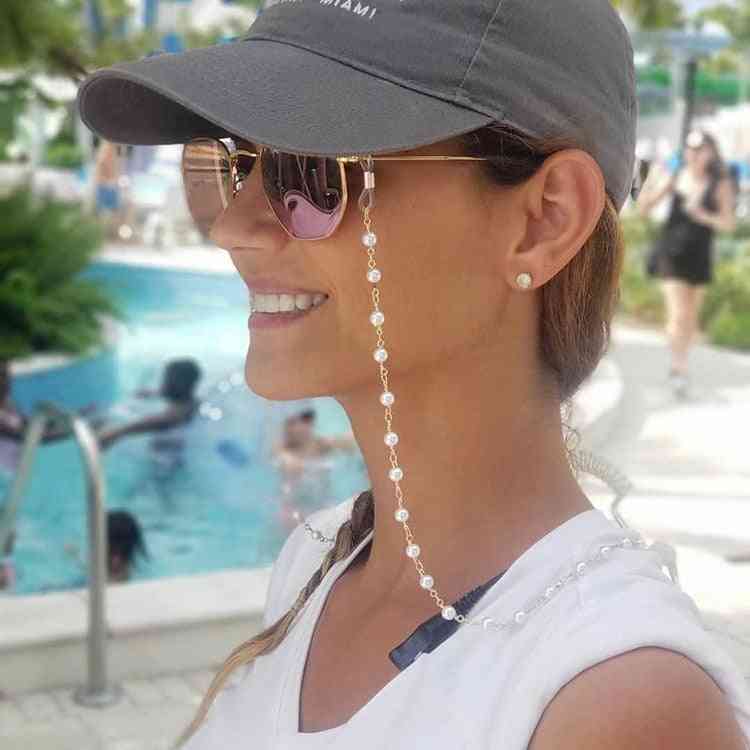Casual Pearl Beaded Chain For Eye Glasses