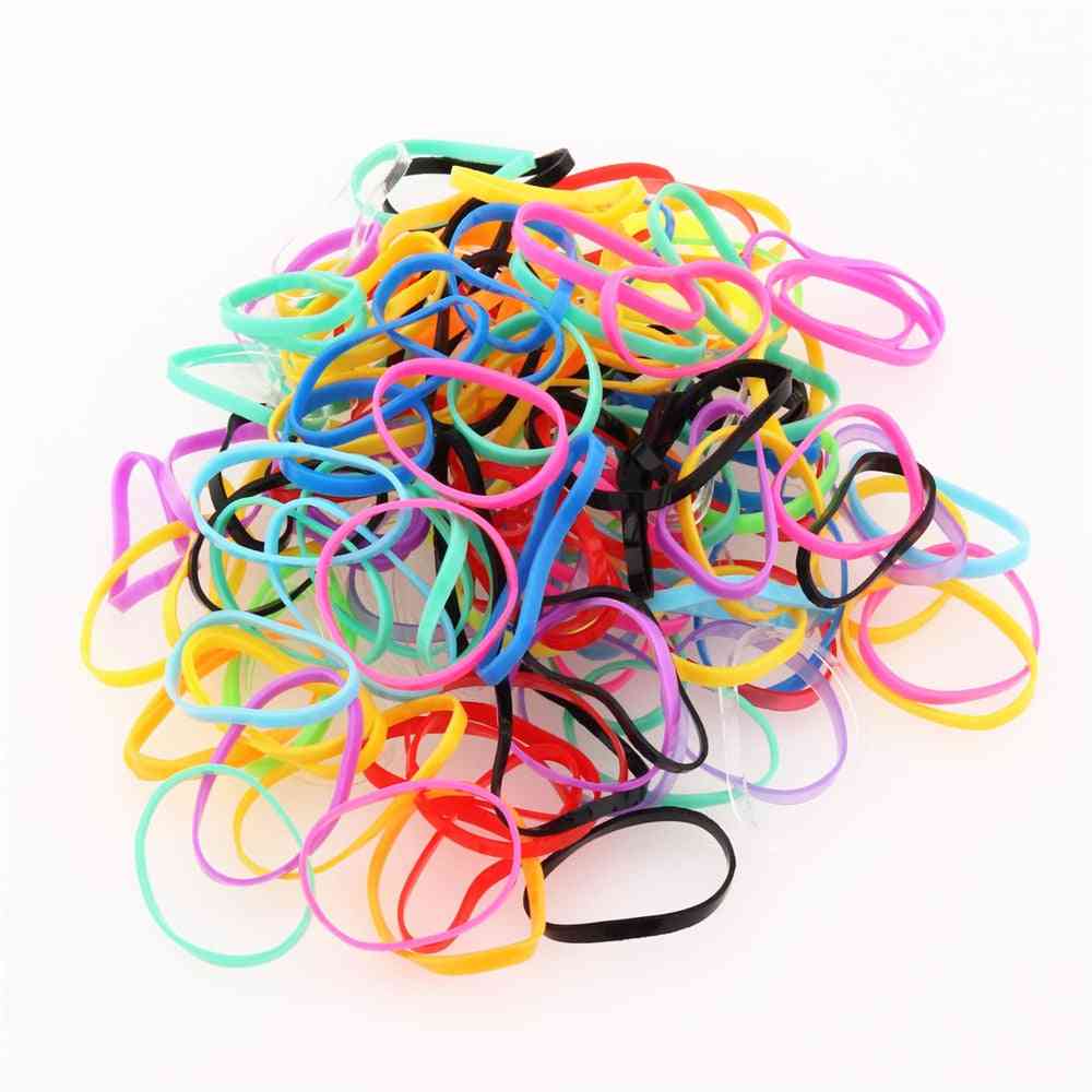 100pcs High Quality Elastic - Hair Styling Rubber Band