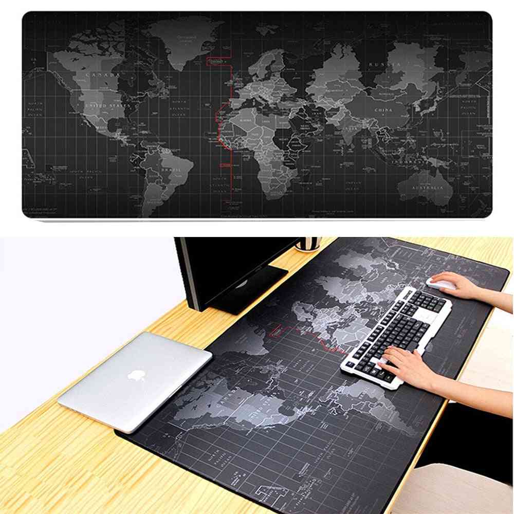 Természetes gumi, extra nagy egérpad, régi világtérkép nyomtatása, csúszásgátló szőnyeg számítógéphez