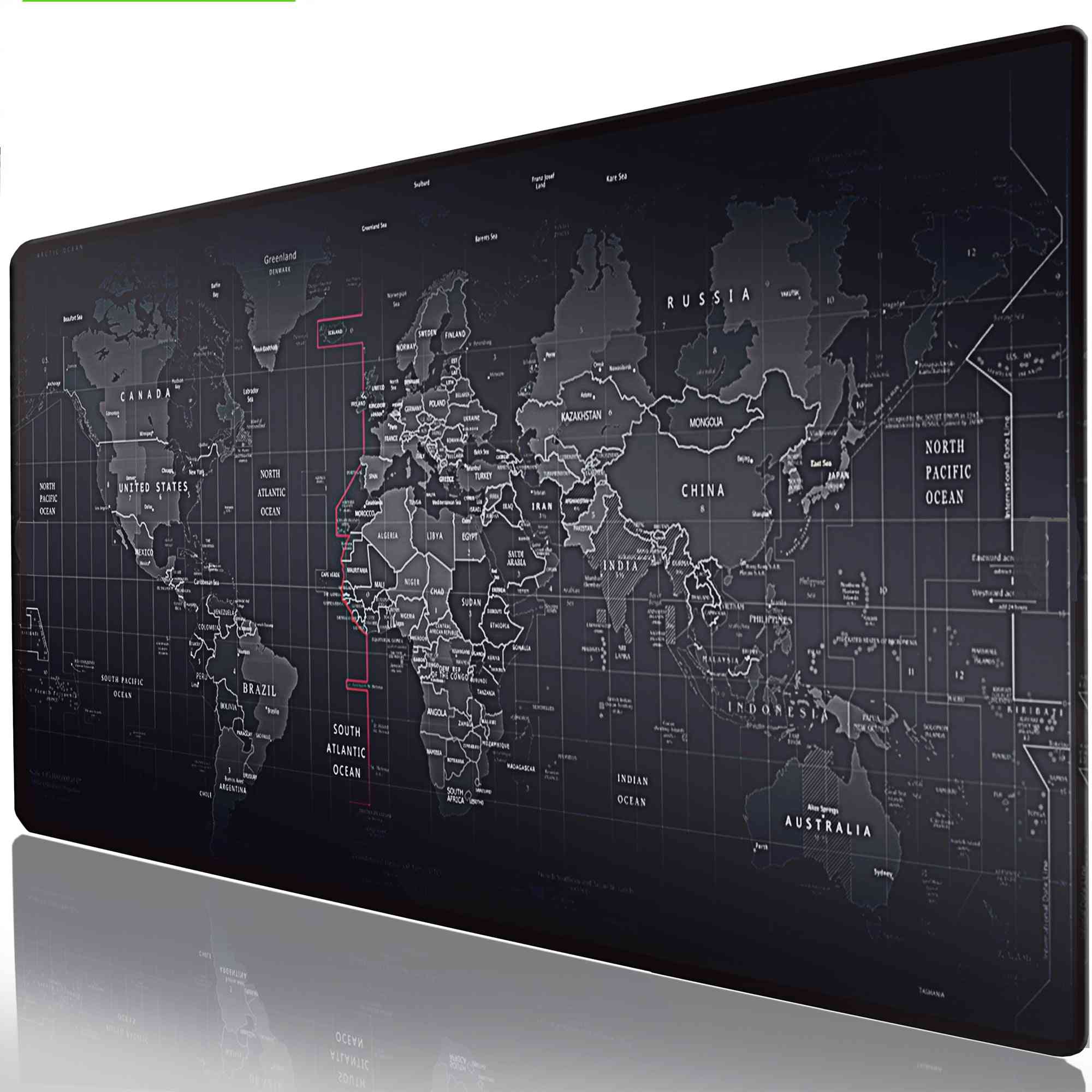 Natural Rubber, Extra Large Mouse Pad, Old World Map Printed, Anti-slip  Mat For Computer