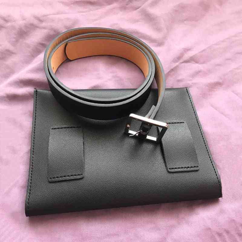 Women's Pu Leather Waist Belt Bag Purse