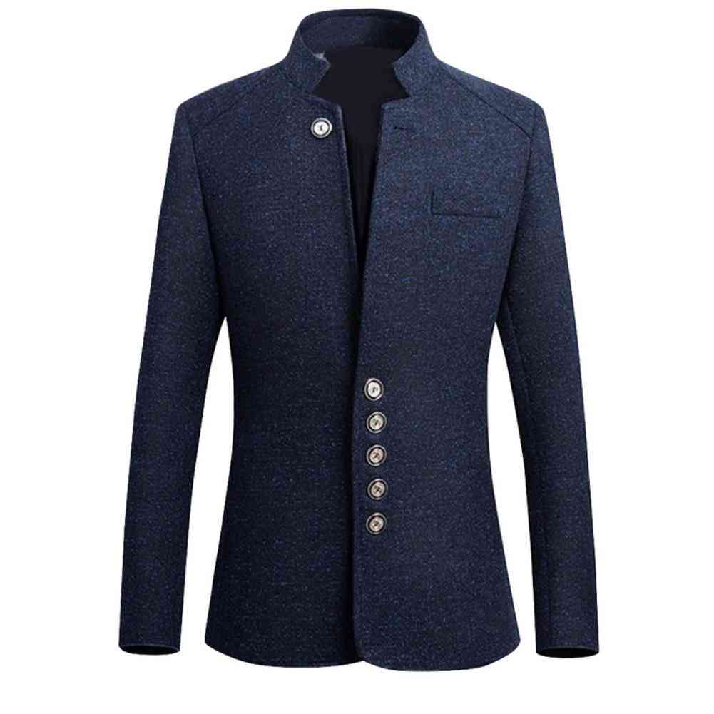 Men's Vintage Blazer Coats Chinese Style Business Dress