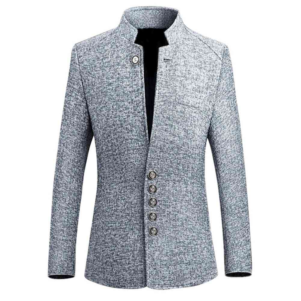 Men's Vintage Blazer Coats Chinese Style Business Dress