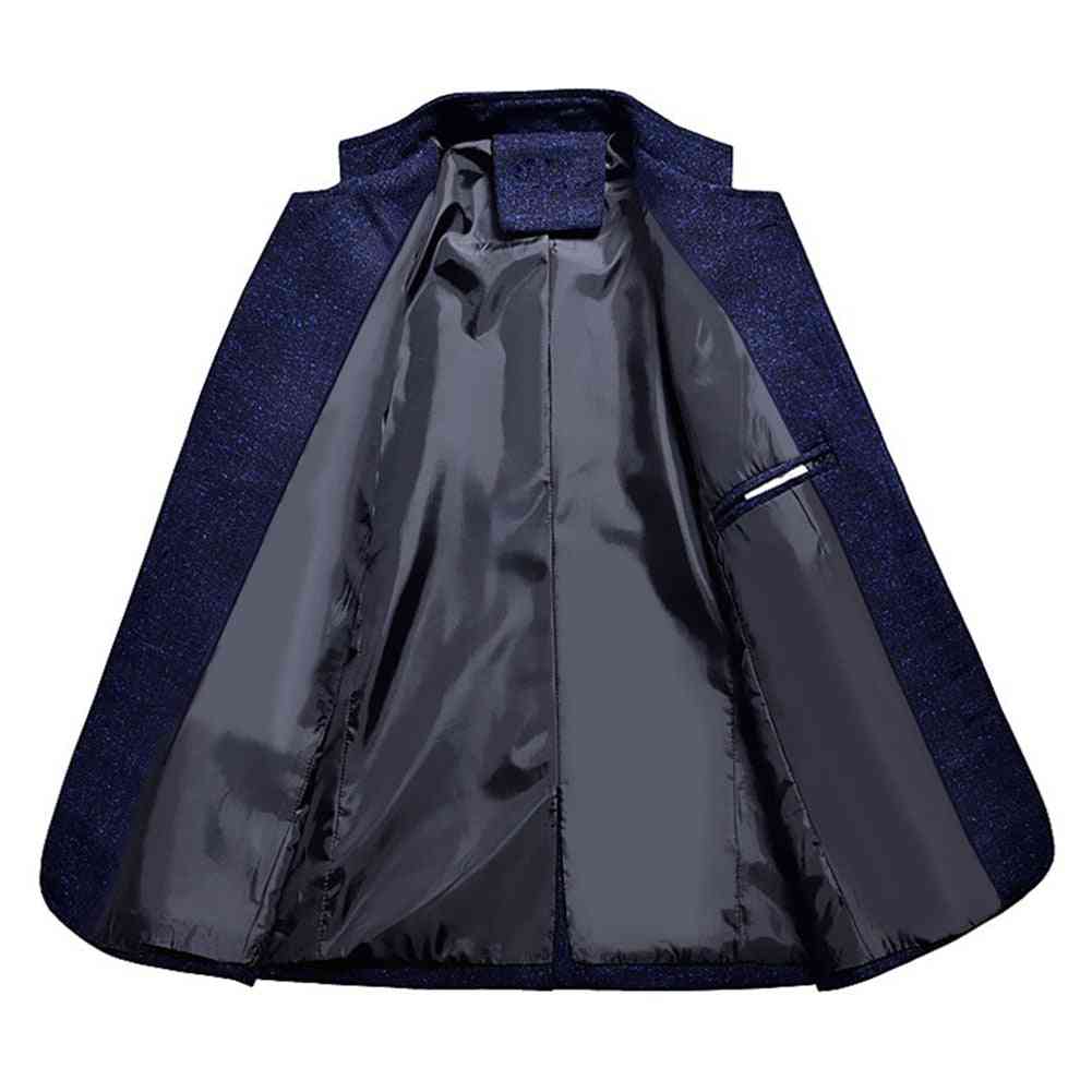 Heren vintage blazer jassen chinese stijl zakelijke jurk
