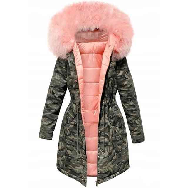Chaqueta de mezclilla gruesa de terciopelo, abrigo corto de mezclilla con cuello de piel sintética grande de invierno para mujer
