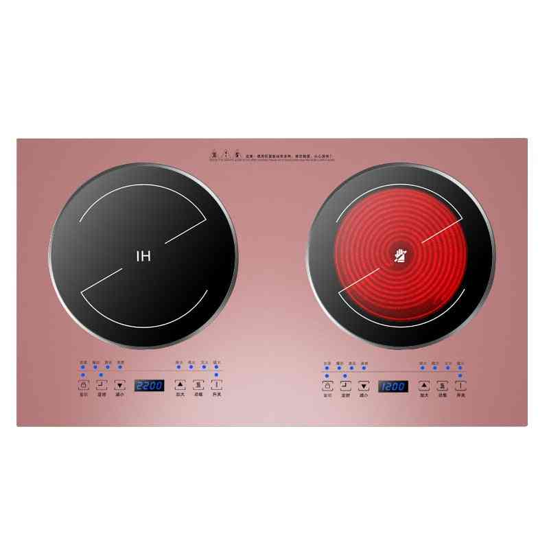 Double-oven Head, Furnace Inlaid, Induction Cooker