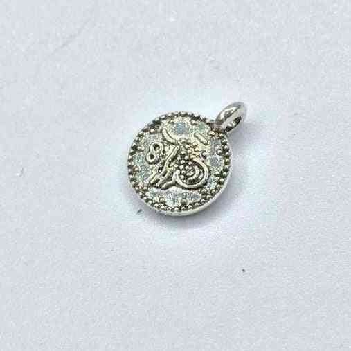 Mini chapado en monedas de aleación de zinc encantos colgante joyería diy collar pulsera pendientes