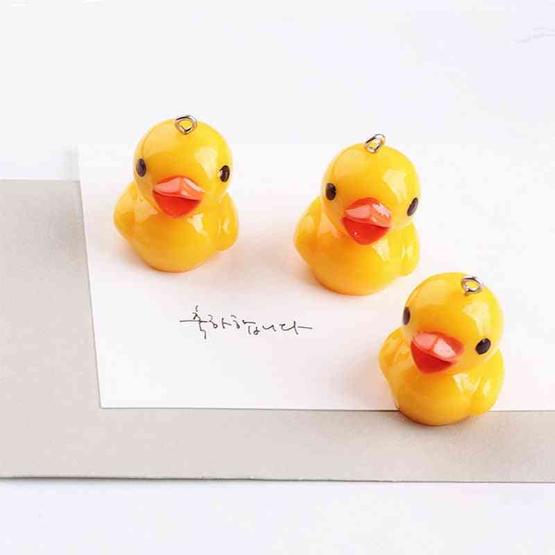 10pcs Cute Yellow Duck Resin Charms