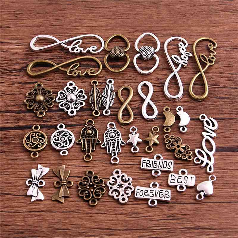 20pcs Metal Alloy Vintage Mix Jewelry Charms