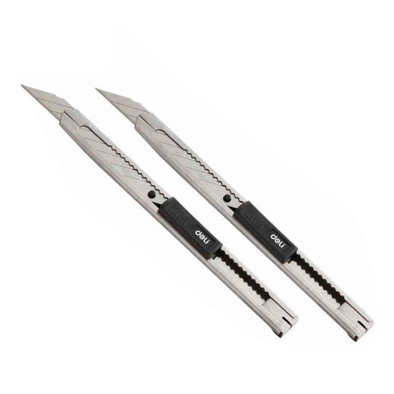Gelegeerd staal- mes voor het snijden van open dozen en behangsnijders;