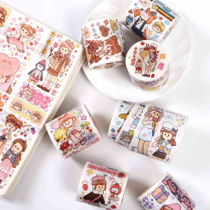 Love, Milk, Tea Series, Special Decoration Paper, Masking Tape