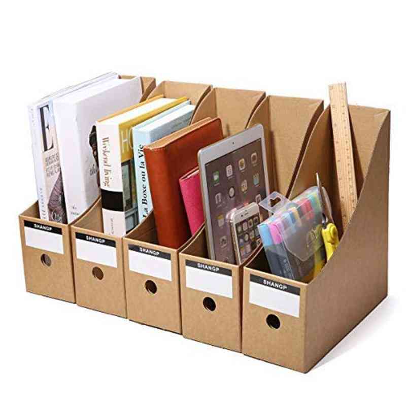 Drawer Kraft Paper Magazine File Holder Organizer Box