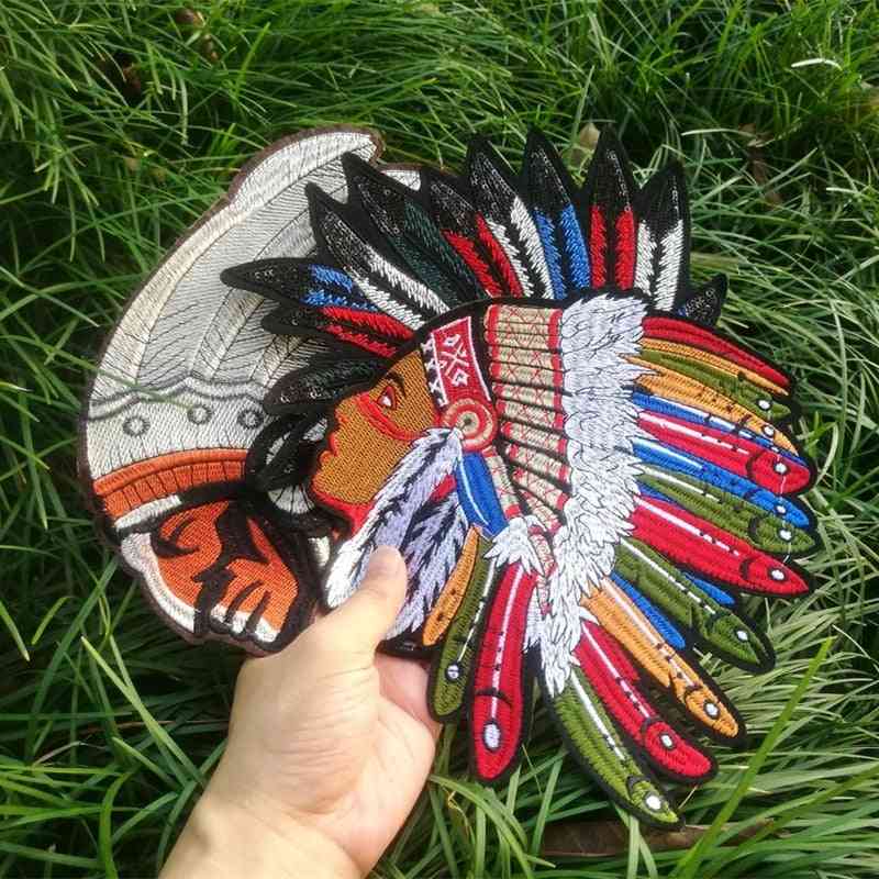 Embroidery Patches, Feather Headdress Bag, Biker Accessories