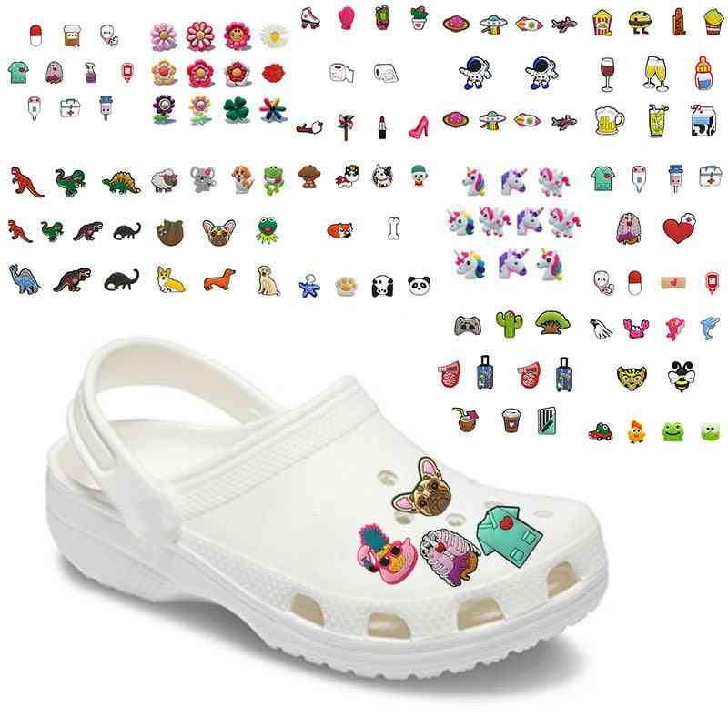 10pcs-cute Medical, Pvc Croc Shoe Charms, Decorations Accessories