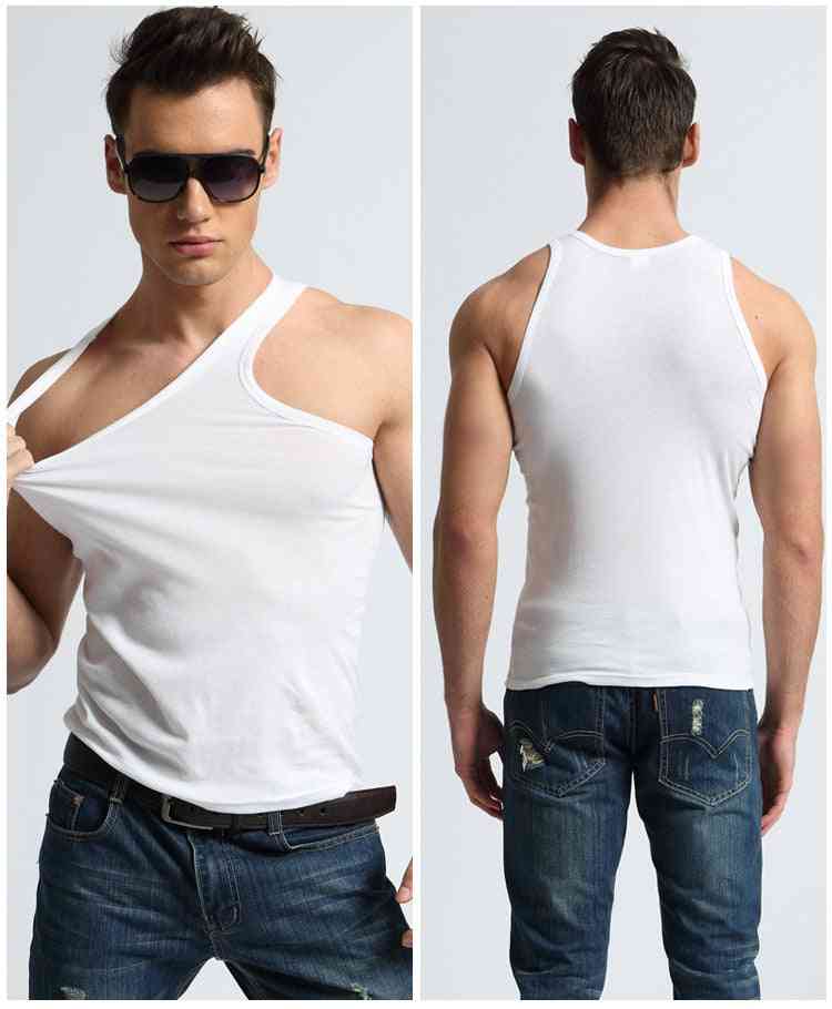 Maillots de corps pour hommes, sous-vêtements en coton chemise décontractée