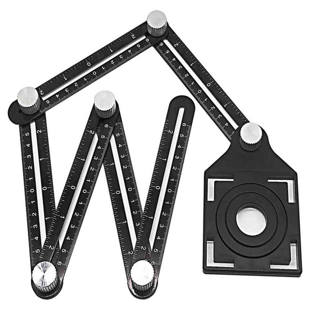 Multi Angle Measuring Ruler, Aluminum Folding, Wood, Tile, Flooring Tool