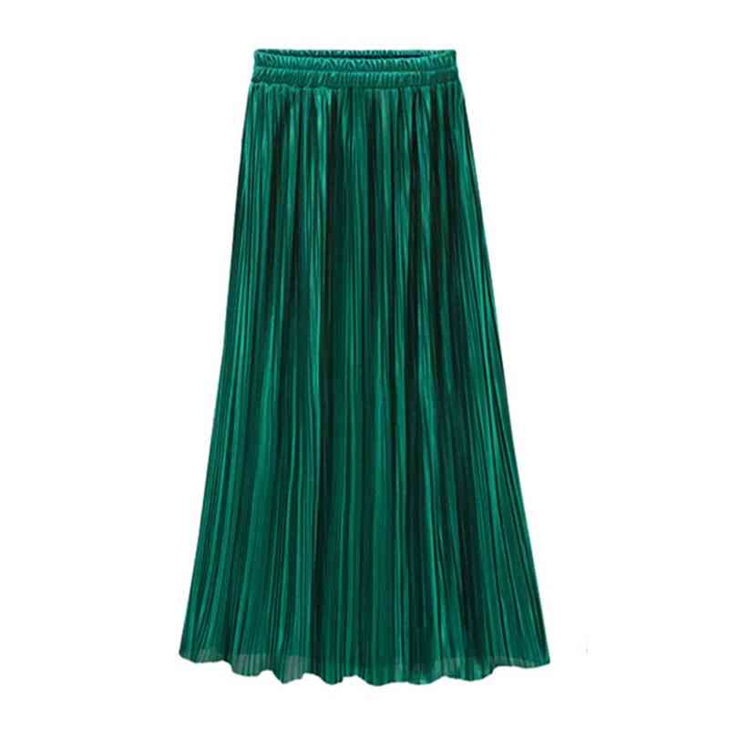 Spring & Summer Pleated Skirt, Womens Vintage High Waist Skirts
