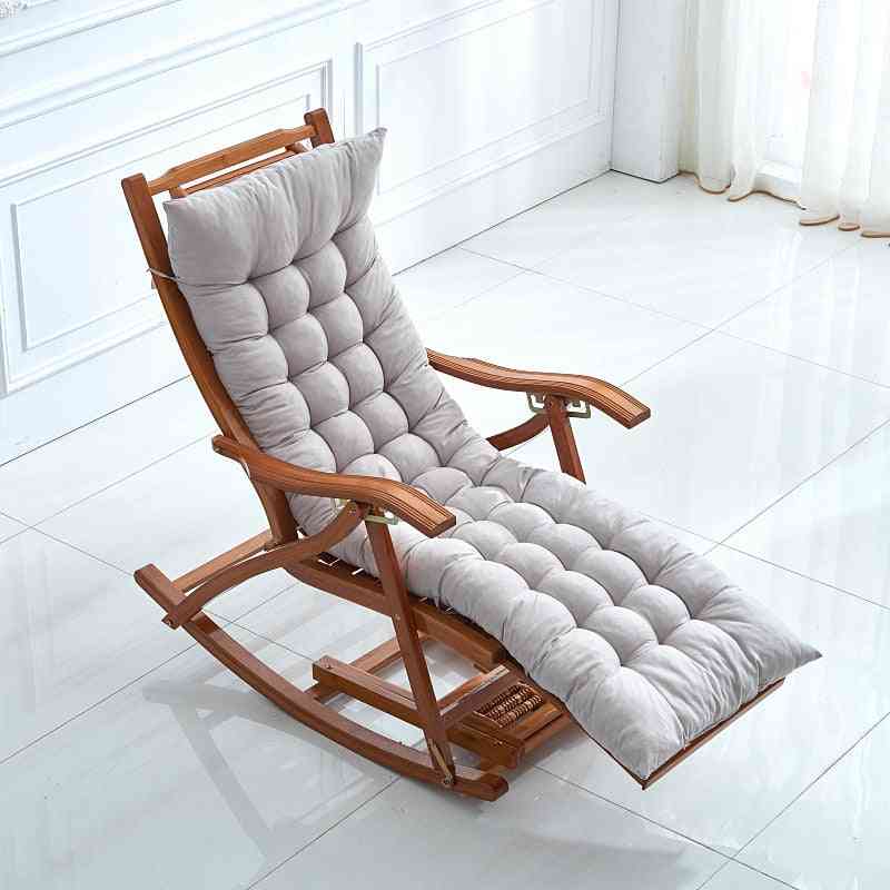 Bamboo Rocking Balcony Recliner Adult Lazy Casual Wood Chair For Home