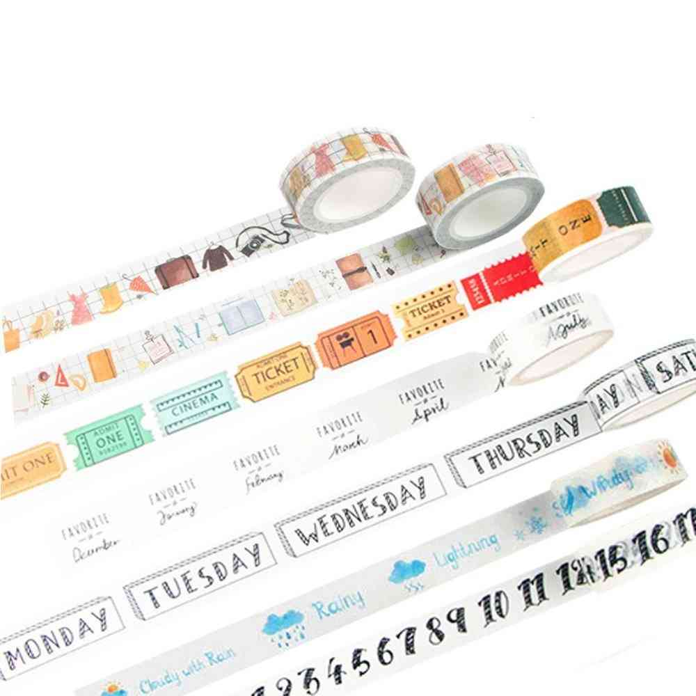Cute Tags Paper Washi Adhesive Label - Masking Craft Tape