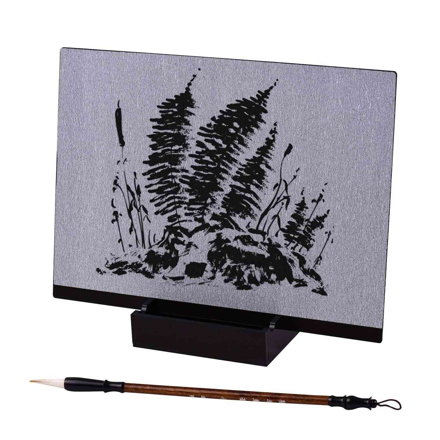 Tablero de pintura de artista de Buda reutilizable con cepillo de agua y soporte