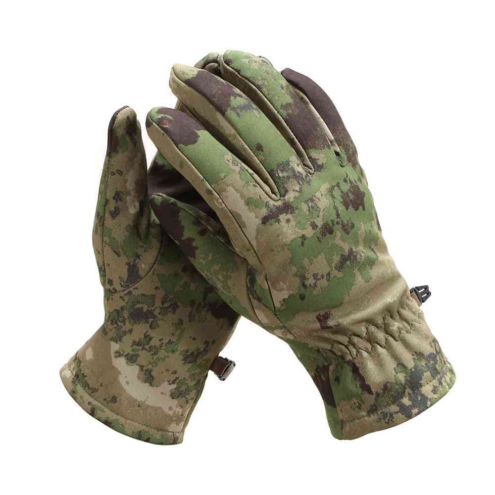 Skin Soft Shell Camouflage Fleece Gloves, The Eagle Shark Cycling Tactical Glove