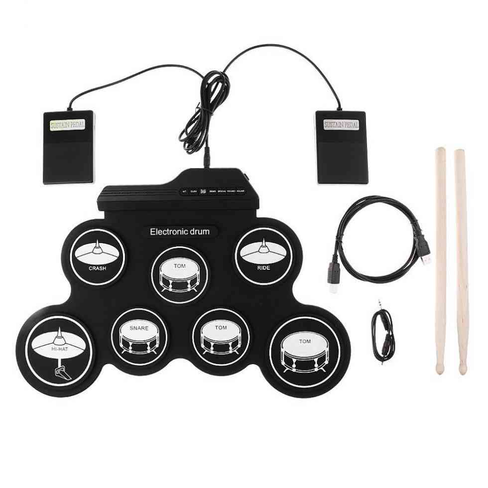 Silicone Slade Electronic Drum Digital Usb Pads Roll Up Set