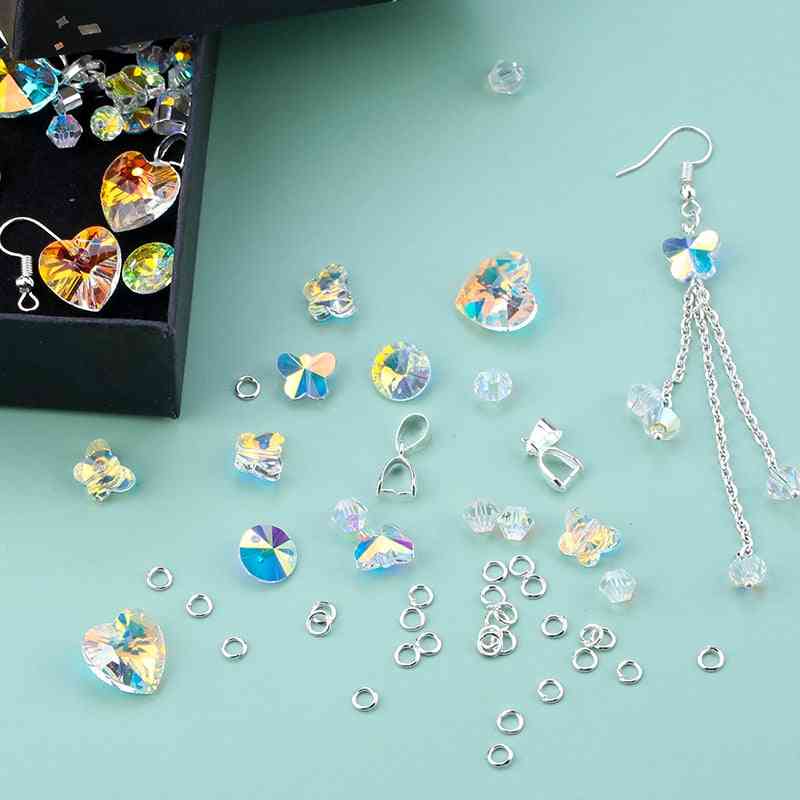Set di strumenti per la creazione di gioielli con ciondolo in cristallo di perle di vetro