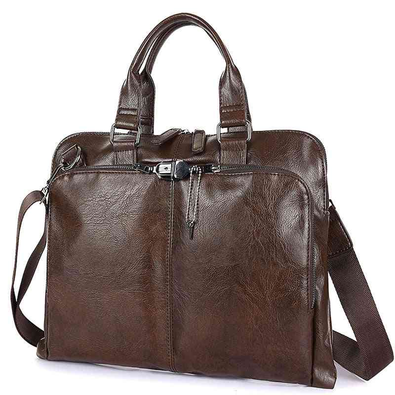 Business Briefcase Leather, Handbag And Shoulder Bag