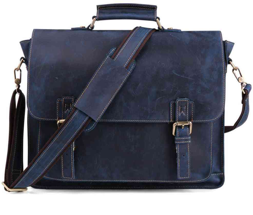 Mallette en cuir vintage, messager, sac de voyage pour ordinateur portable