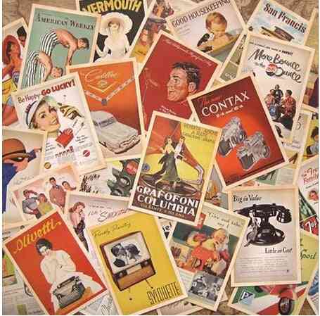 Vintage Style- Classical Famous, Memory Postcards Set